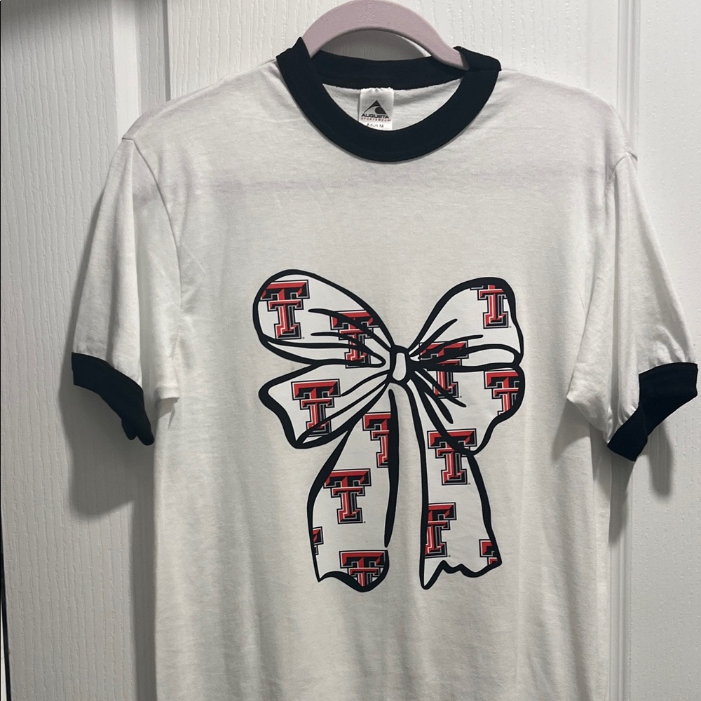 NWOT Texas Tech TTU White and Black Graphic T-Shirt